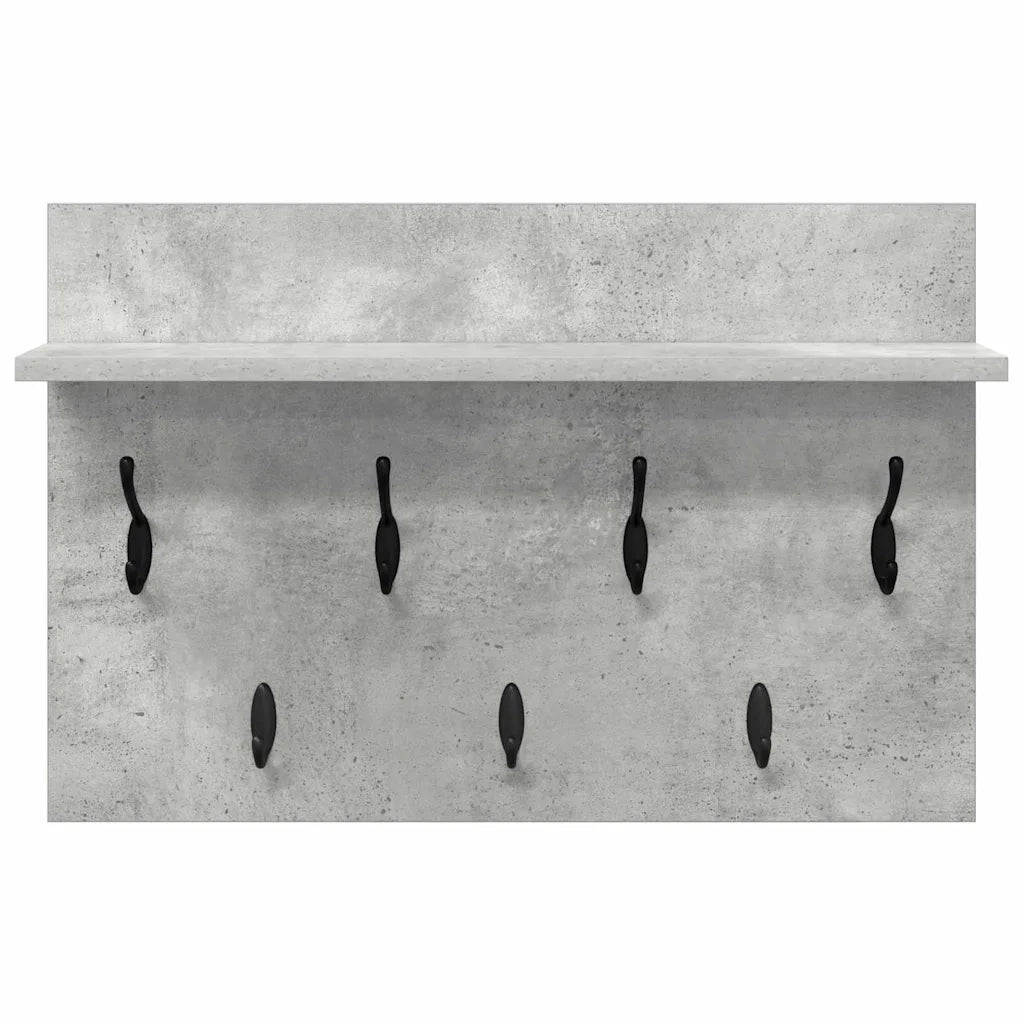 Appendiabiti a muro A parete Grigio cemento 60 x 40 x 12 cm 874430