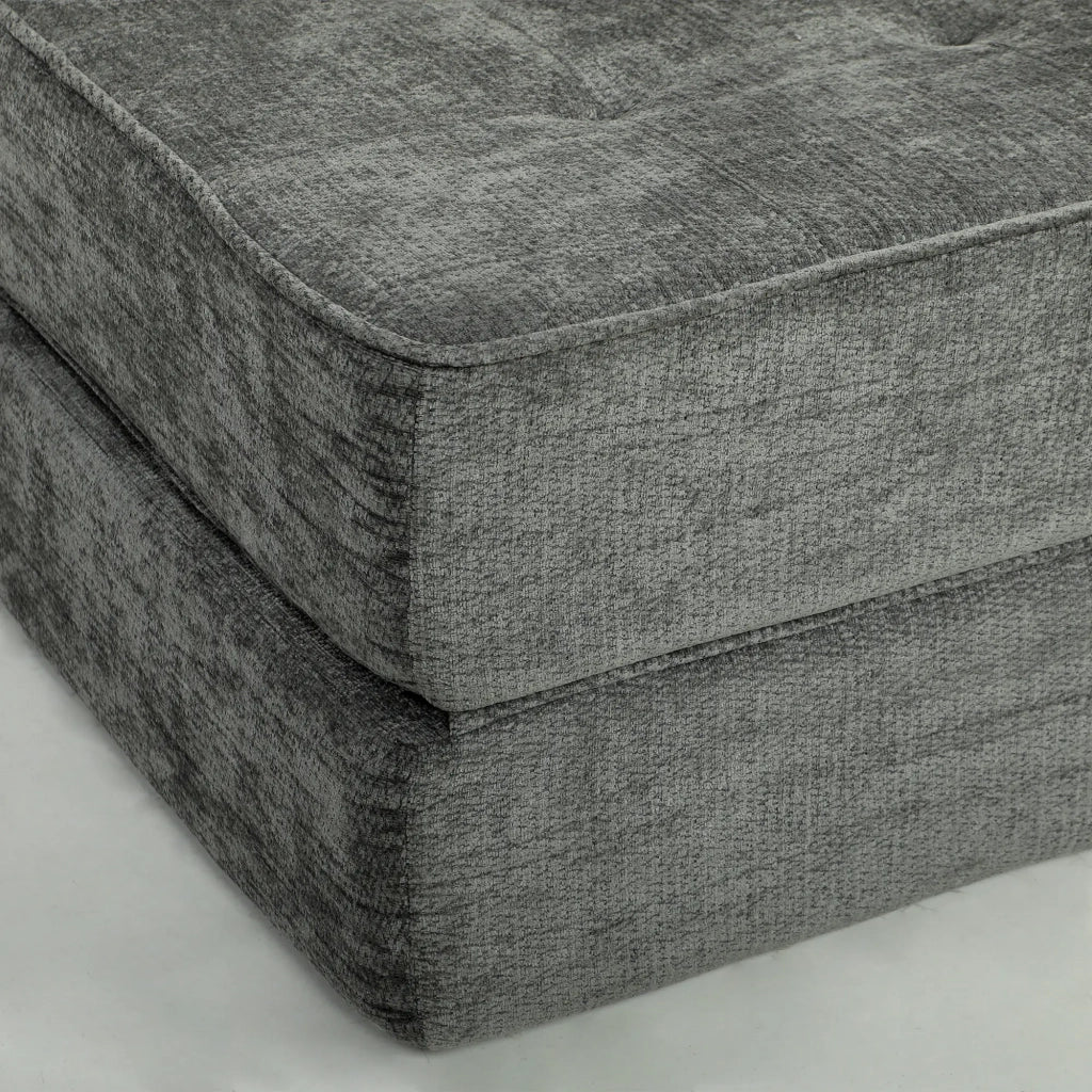 DIVANO LETTO 1 POSTO 97x97x70 cm Grigio in Chenille
