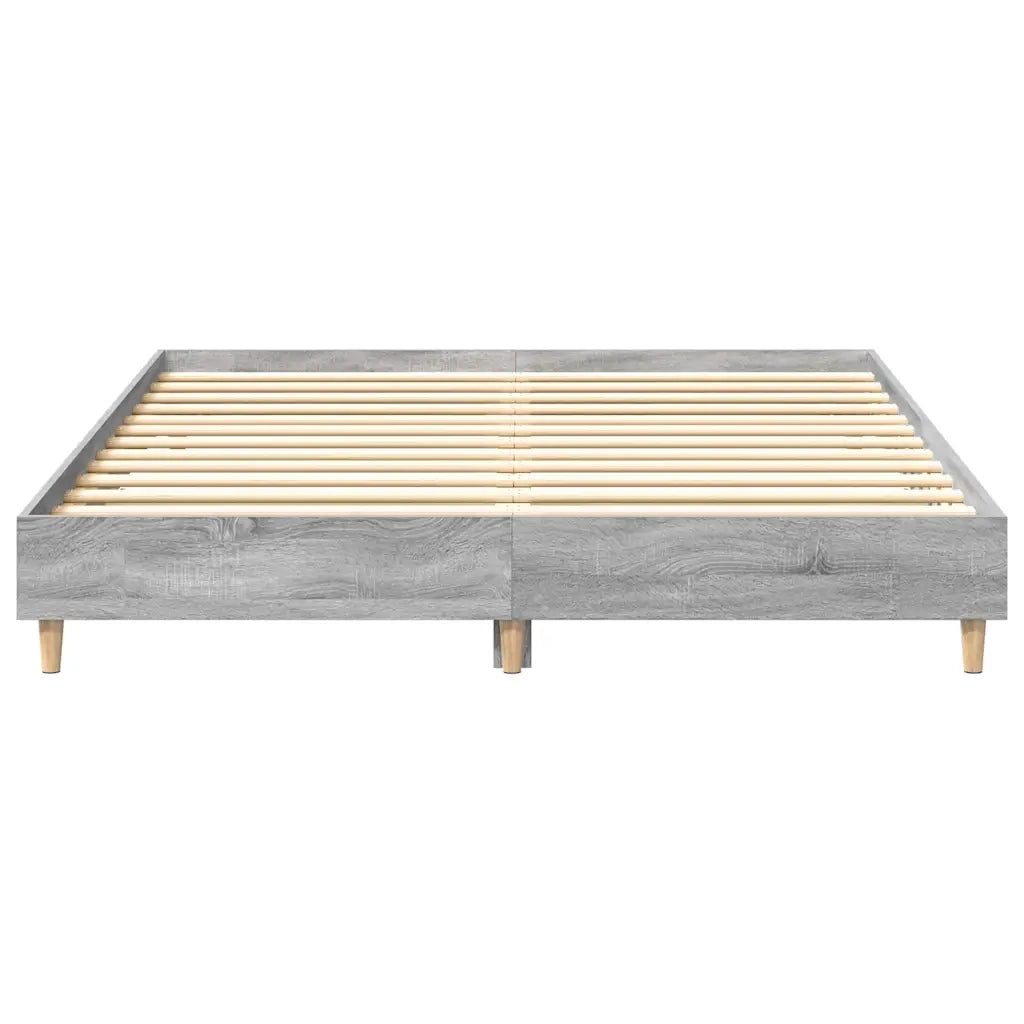 Letto matrimoniale | Letto per adulti | Giroletto senza Materasso Grigio Sonoma 140x200 cm Truciolato
