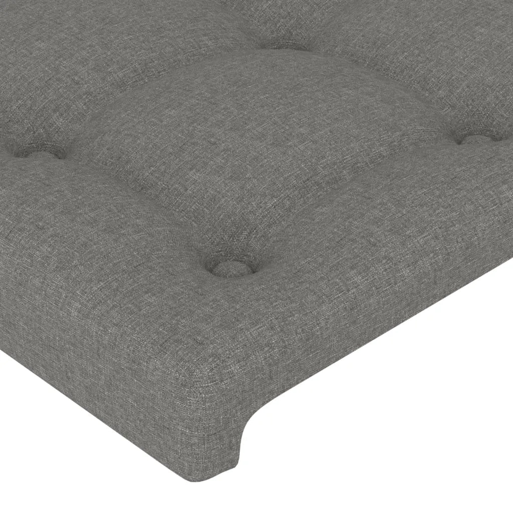 Testiera a LED GrigioScuro 163x16x118/128cm inTessuto 3124489