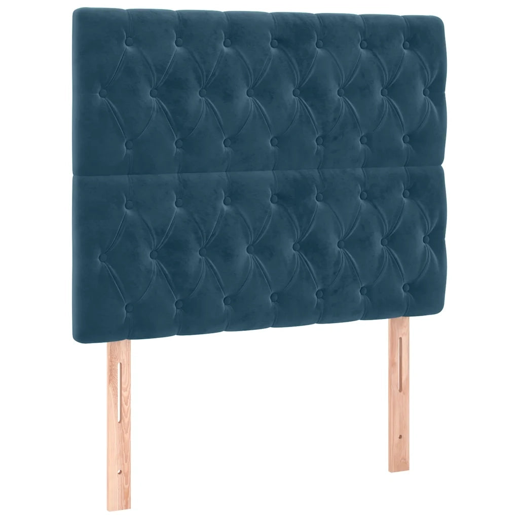 Testiera a LED Blu Scuro 100x7x118/128 cm in Velluto 3122806