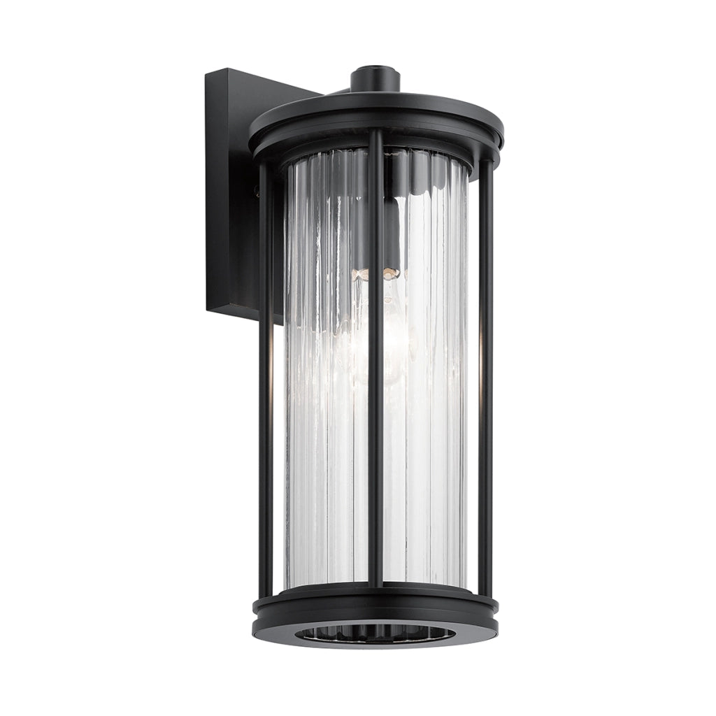 Applique da esterno nera IP44 E27 40W Barras Kichler