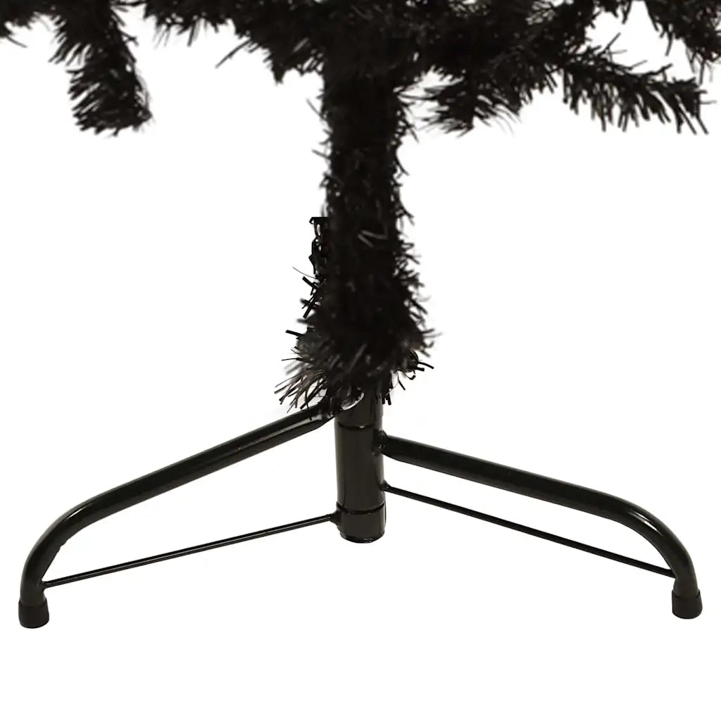 Albero Natale | Decorazioni natalizie Artificiale Sottile a Met¨¤ e Supporto Nero 120 cm