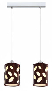 Sospensione Italux Spots traforata metallo cromo-bronzo 2xE14