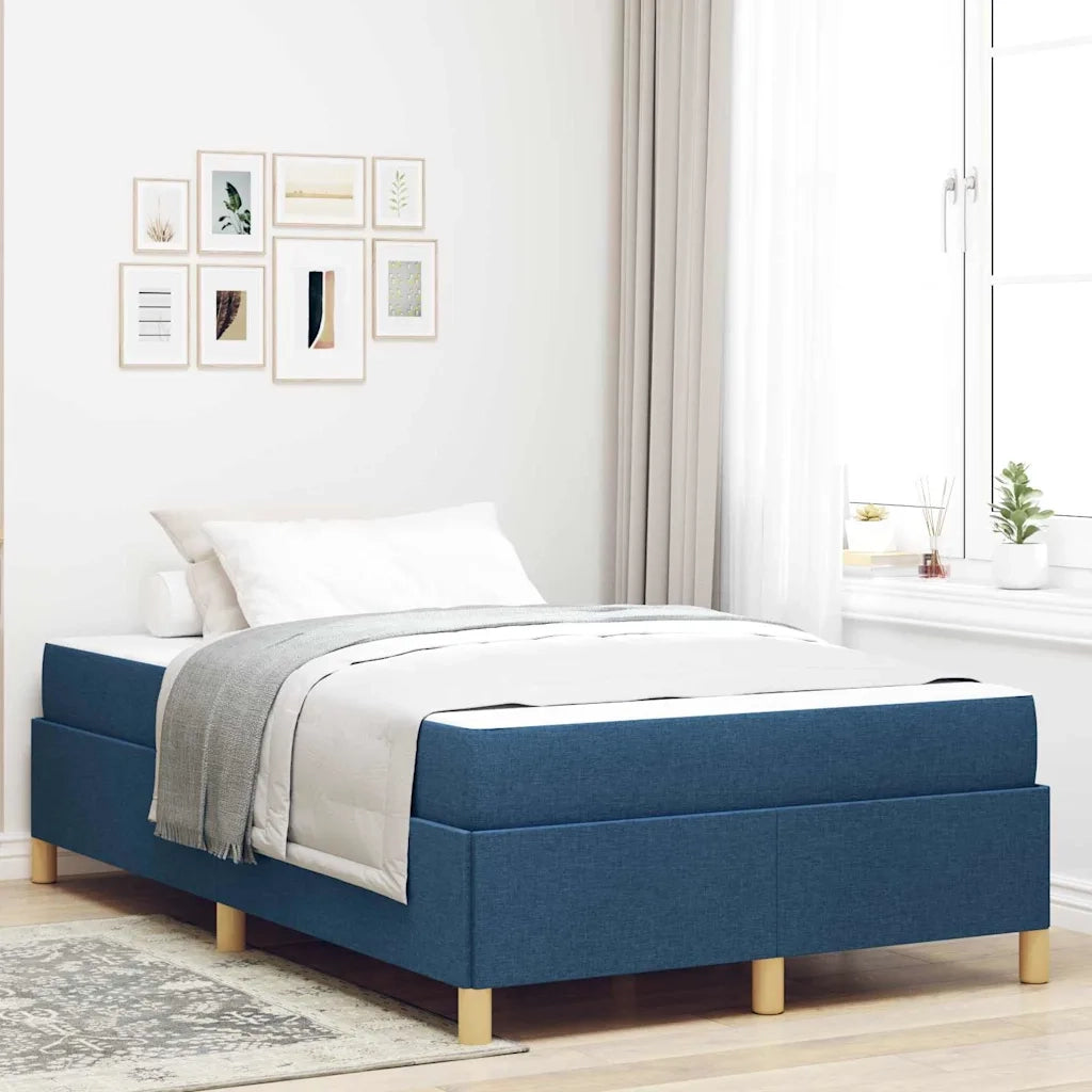 Struttura del letto con materasso Blu 120 x 200 cm Tessuto 3398933