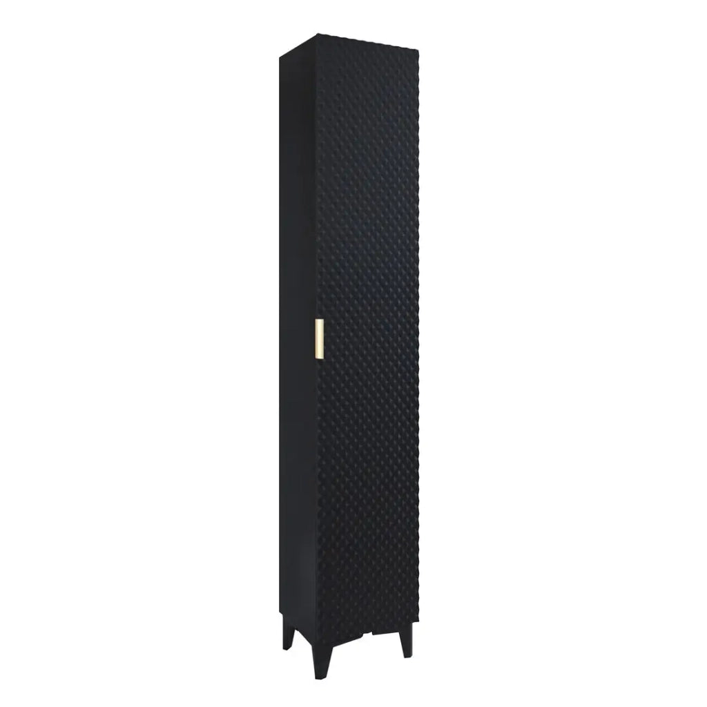 Set di 2 mobili da bagno collezione CHIC color nero e dorato.