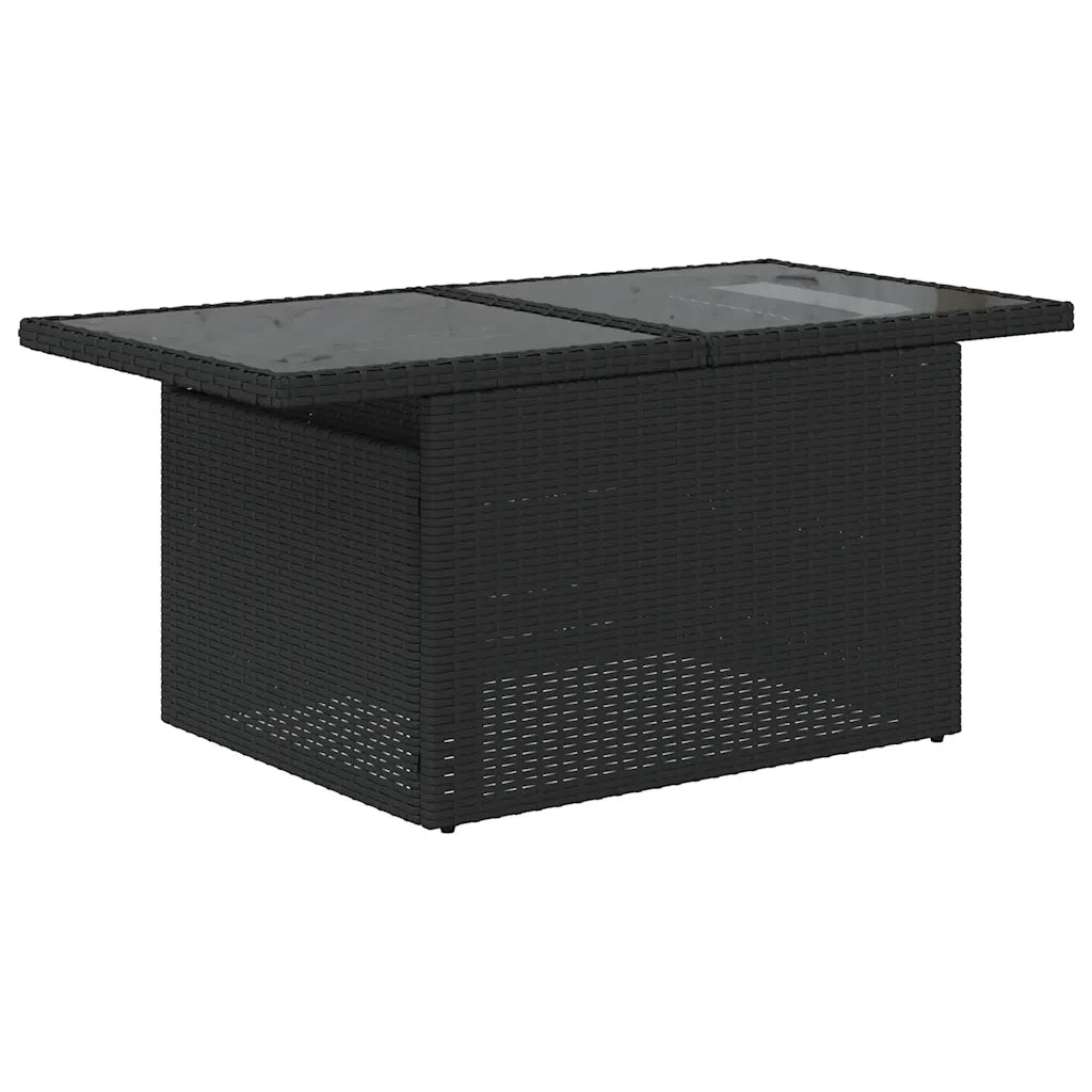 Set Divani da Giardino con Cuscini 8 pz Nero in Polyrattan 3326197