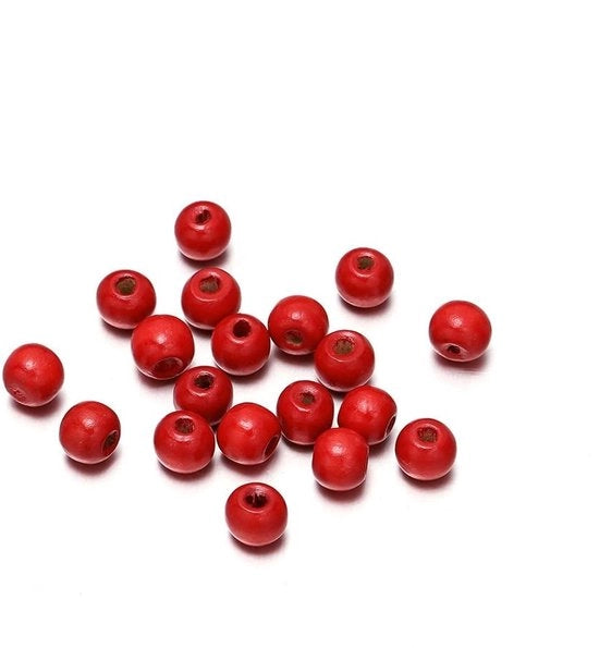 Kralen in legno 300 pezzi - Ronde perle 3,5 x 5,5 mm - Perle intermedie per la creazione di collane - Hanger DIY per bracciali - Artigianato/gioielli - Diverse colori