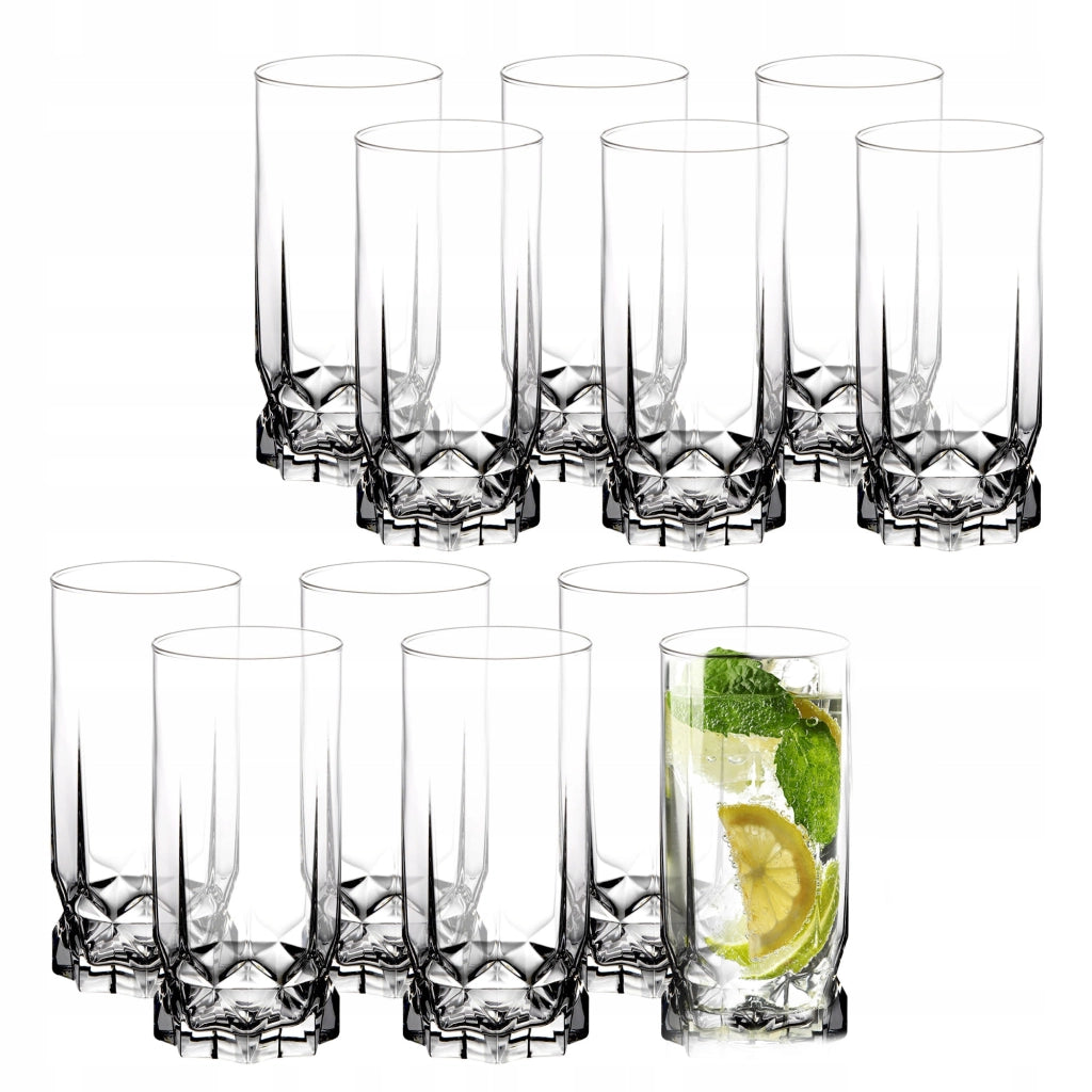 Set di 12 bicchieri alti KADAX da 325 ml per acqua.
