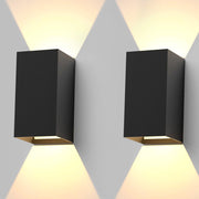ZMH Applique a LED nera Lampada da parete moderna per esterni e camera da letto
