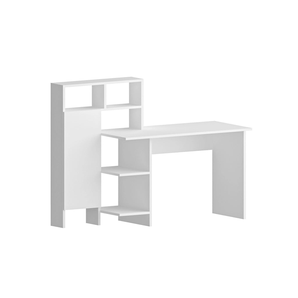 Scrivania in legno "Bugra" - 135 x 60 x 111 cm - Bianco