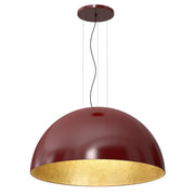 Lampada sospensione Compo Ø100 bordeaux interno oro E27