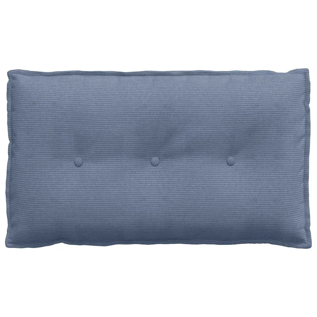 Cuscino per Schiena Blu 80 x 50 cm Tessuto in Cords 42014739