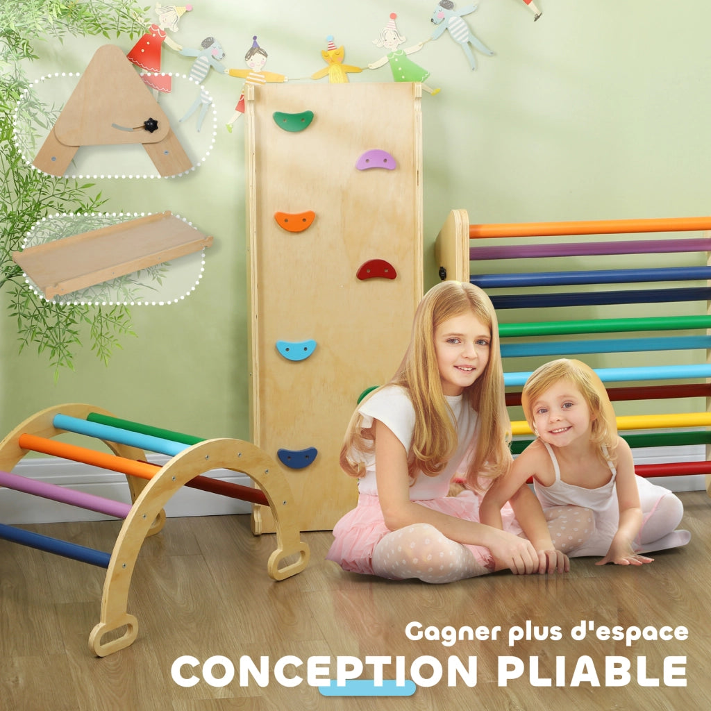 Casetta per bambini con scivolo e altalena ¨C Minimal ¨C multicolore