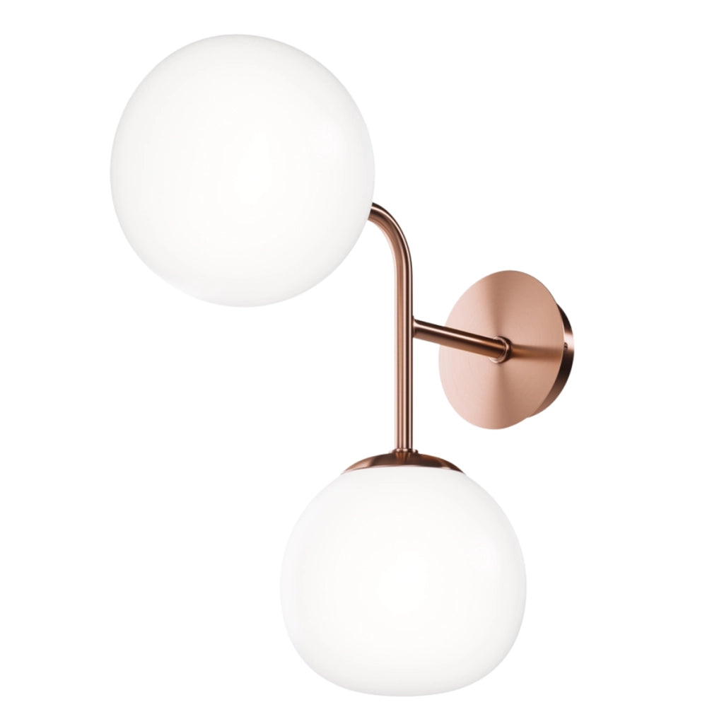Applique Maytoni Erich MOD221 rame sfere bianche 2 luci