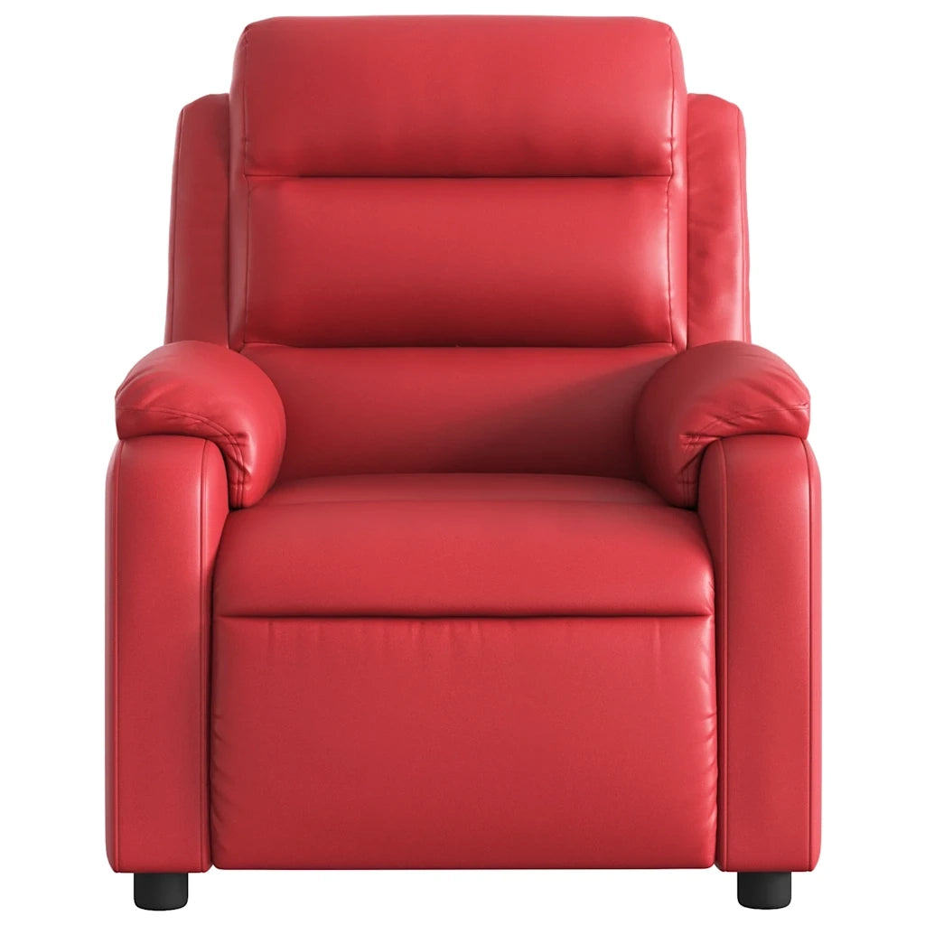 Poltrona Reclinabile Elettrica Rossa in Similpelle 3205033