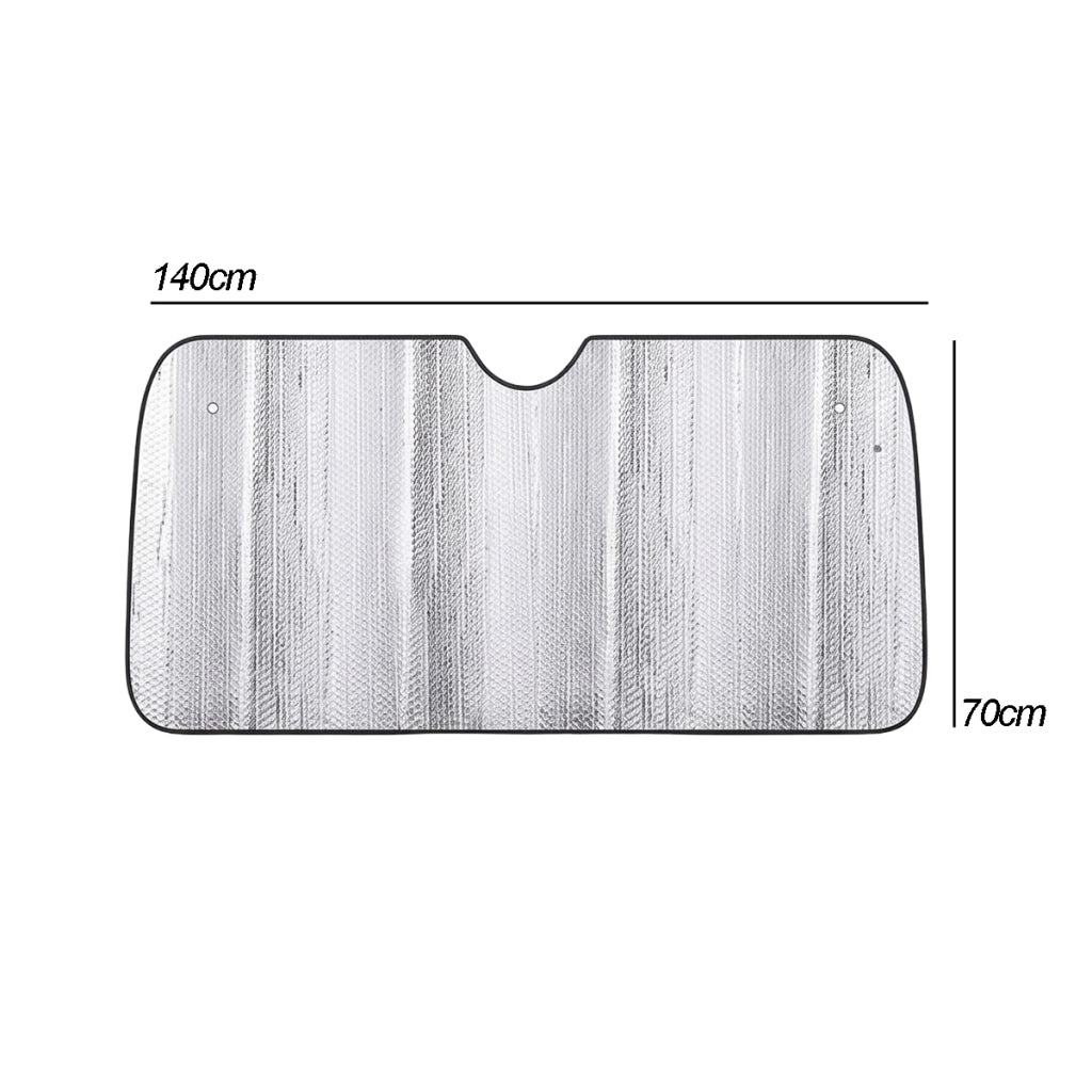 Parasole a Bolle Isolanti per Parabrezza 140x70cm Argento Avizar