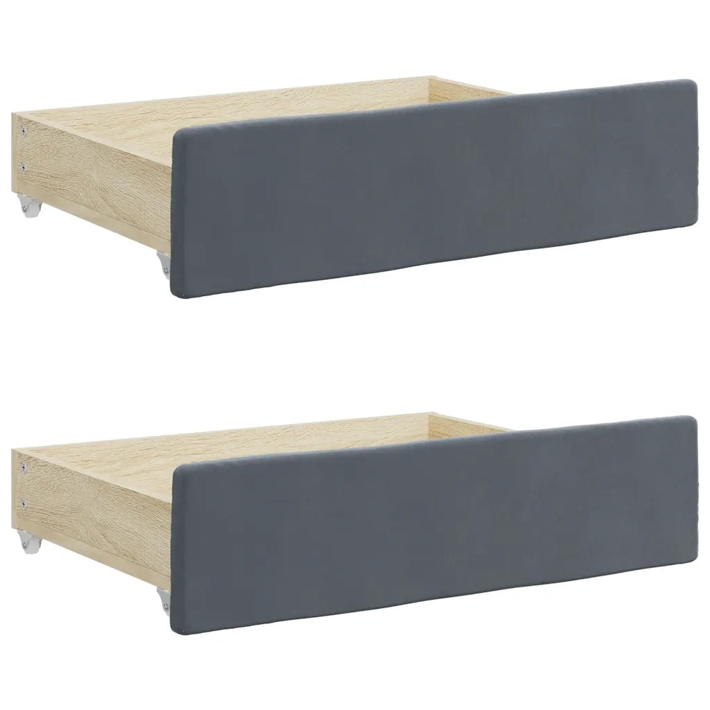 Divano letto | Sof¨¤ letto | Letto singolo Estraibile Cassetti Grigio Scuro 90x190cm Velluto