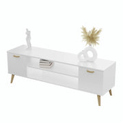 Mobile porta TV Focus in stile scandinavo bianco 155 cm