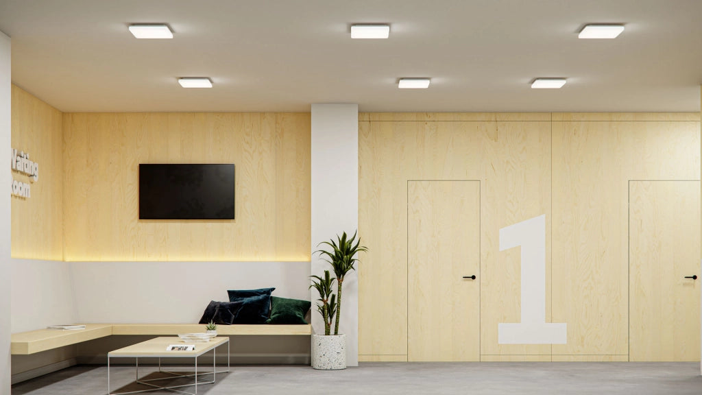Kora Square Downlight LED a Plafoniera 20W/25W Switch CCT 2700K-4000K Fascio 120 gradi Bianco Opaco - Soluzione Illuminotecnica per Interni