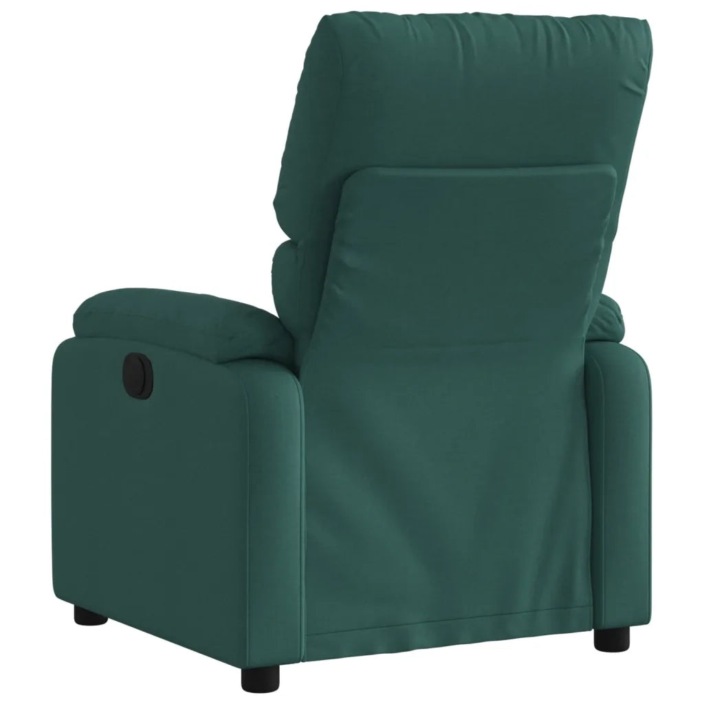 Poltrona Reclinabile in Tessuto Verde Scuro 373416
