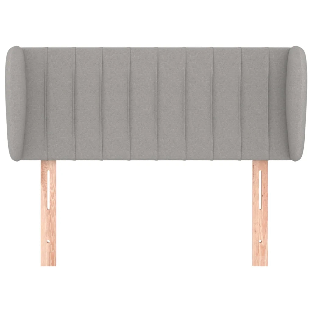 Testiera | Testata ad Orecchio Grigio Chiaro 93x23x78/88 cm in Tessuto
