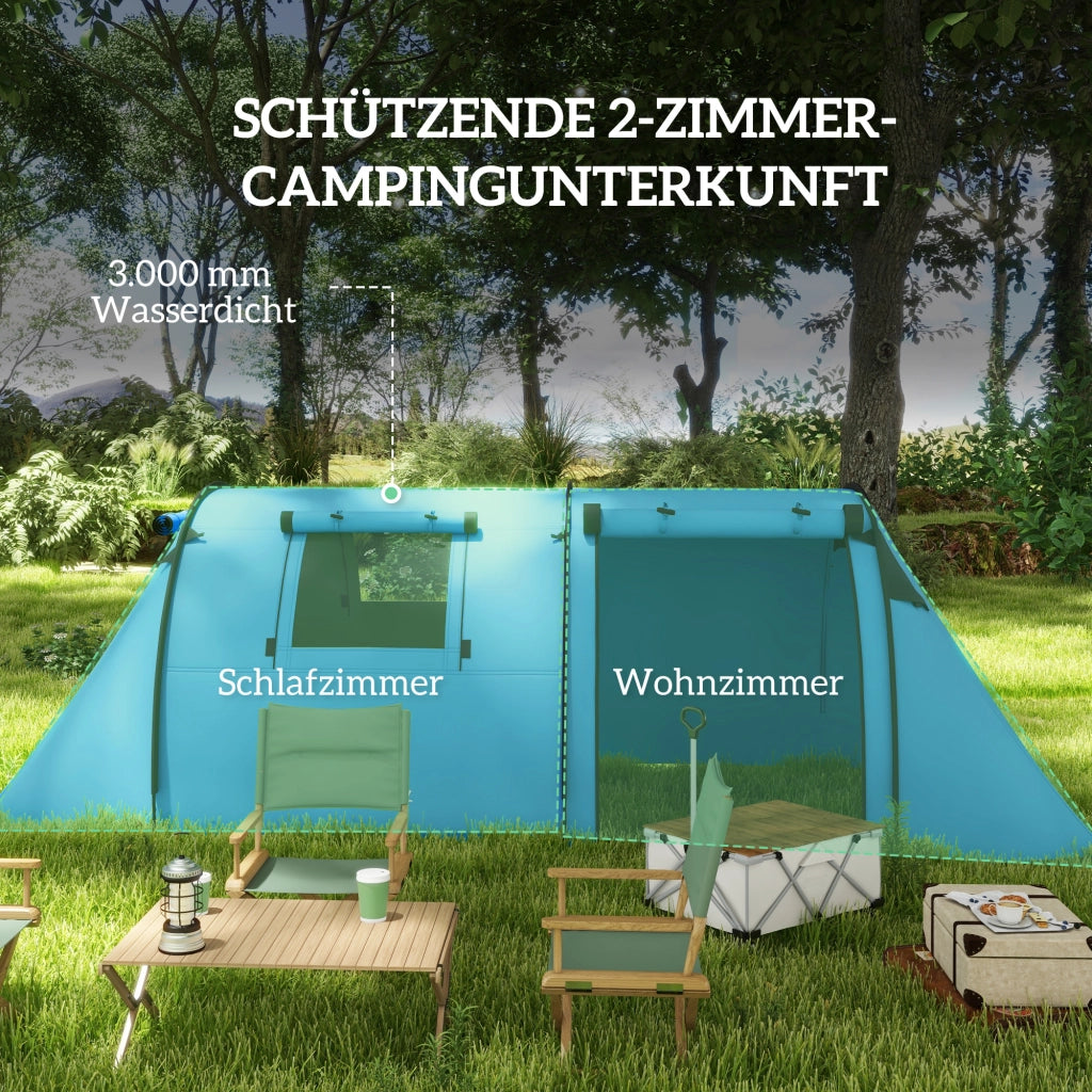 Tenda da campeggio 3-4 persone impermeabile ¨C Minimal ¨C blu cielo