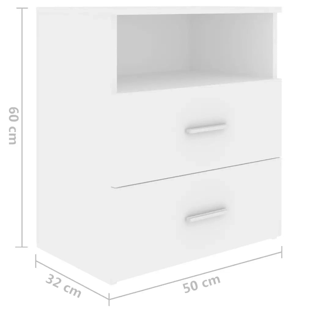 Comodino Bianco 50x32x60 cm 803272