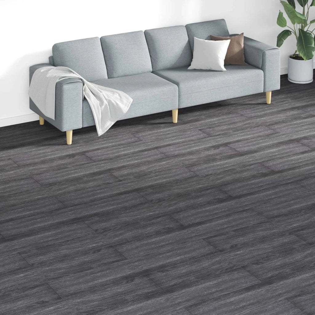 Tavole per Pavimenti 18 pcs Nero e Bianco 5,26 m² PVC 42046251