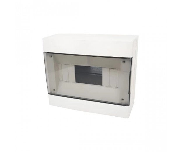 Centralino da parete 8 moduli bianco con portello fumè 210x180x100mm IP40 FAEG - FG14408B