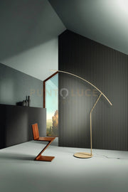 PIANTANA FOLAGA ORO LED 1230LM 3000K 30W DIMMERABILE H.190CM L.146CM