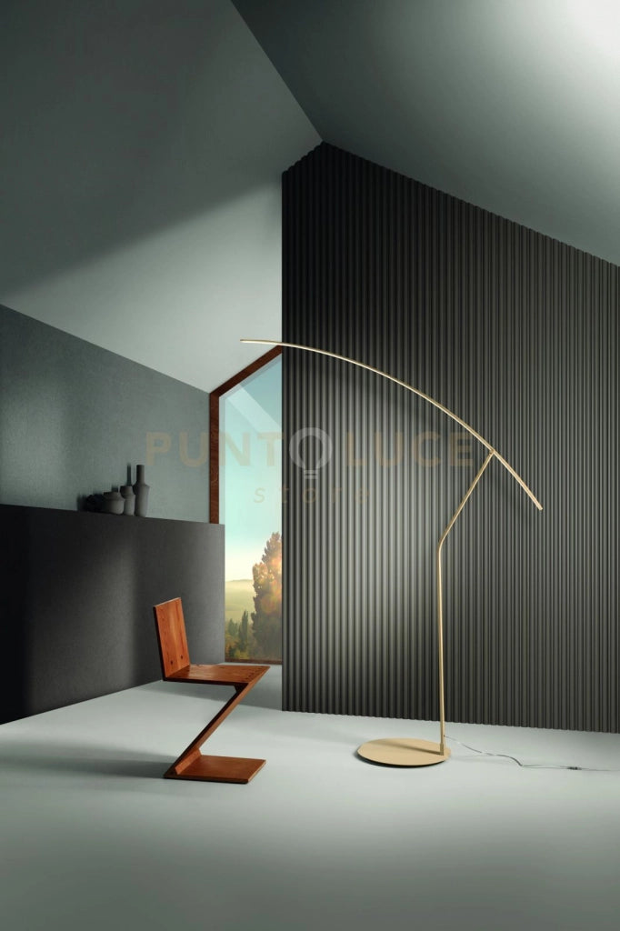 PIANTANA FOLAGA ORO LED 1230LM 3000K 30W DIMMERABILE H.190CM L.146CM