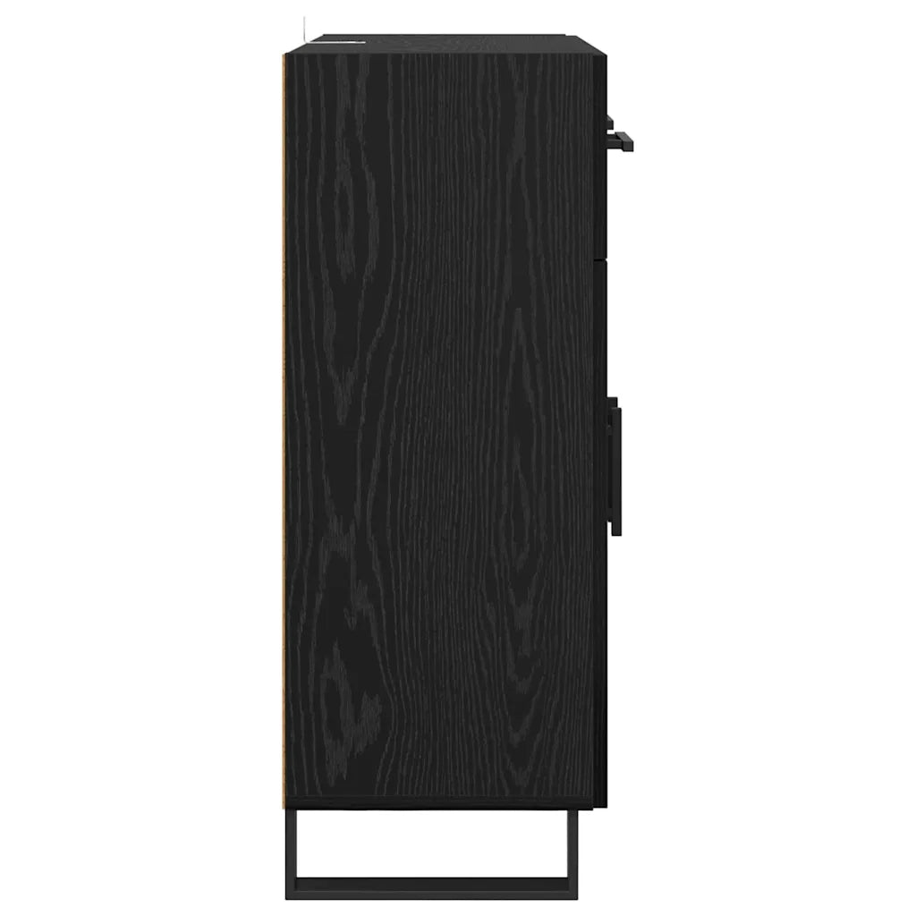 Credenza-Buffet-Armadio da cucina Rovere Nero 69,5 x 34 x 90 cm Legno multistrato 325692