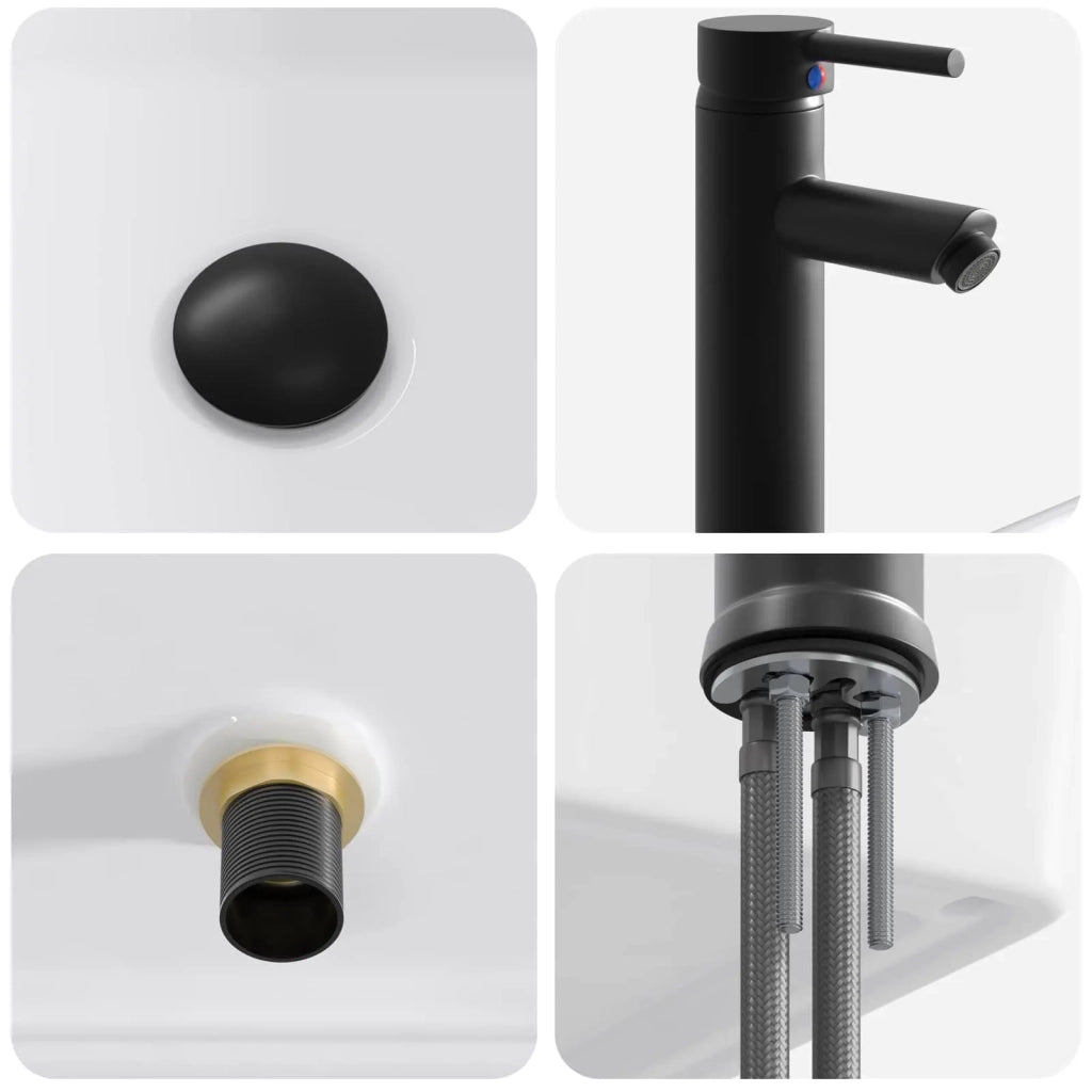 Mobile da bagno con lavabo Grigio Cemento 54 x 35 x 83 cm 890161