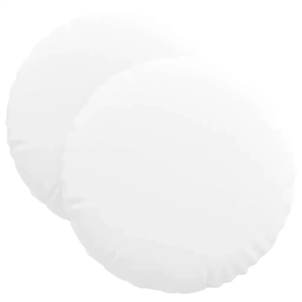Cuscini per Seduta 2 pcs Bianco Ø40 x 13 cm Tessuto 42014131