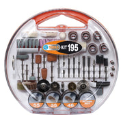 ACCESSORI PER MINI TRAPANO IN KIT kit 195 pezzi  - PG