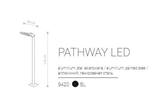 Paletto da giardino LED Nowodvorski Pathway 24W nero