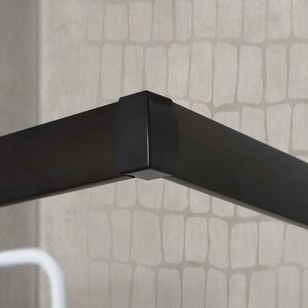 Box doccia 80x80x190 cm profilo nero opaco