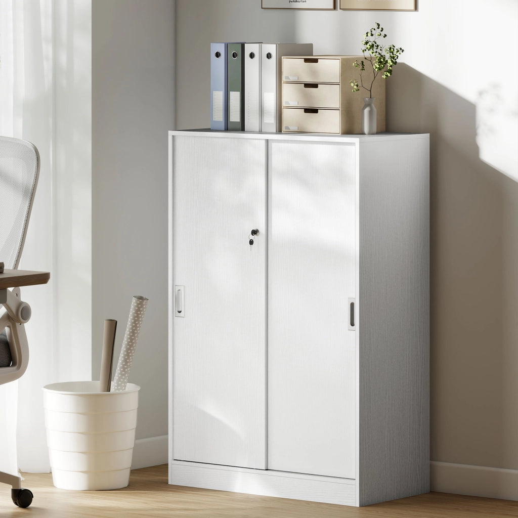 Armadio da Ufficio con Ripiani e Cassetti ¨C Minimal ¨C Bianco 80x40x120 cm