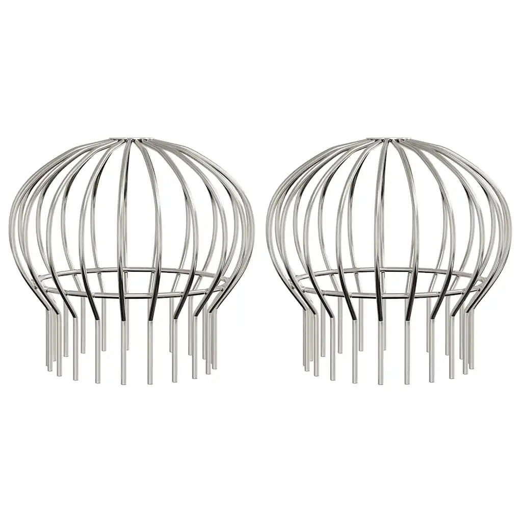 Protezione Foglie per Grondaia 2 pcs Argento 160 mm