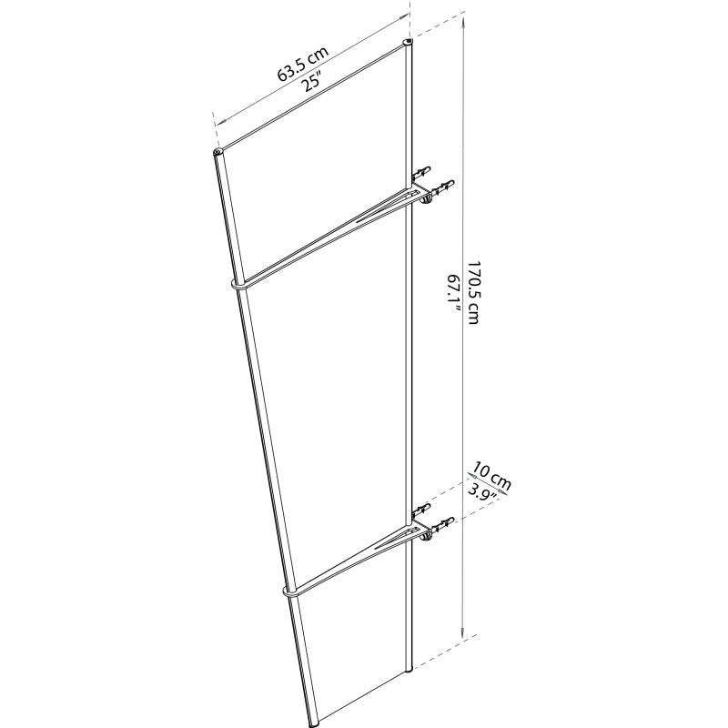Marquise en polycarbonate - MERCURE