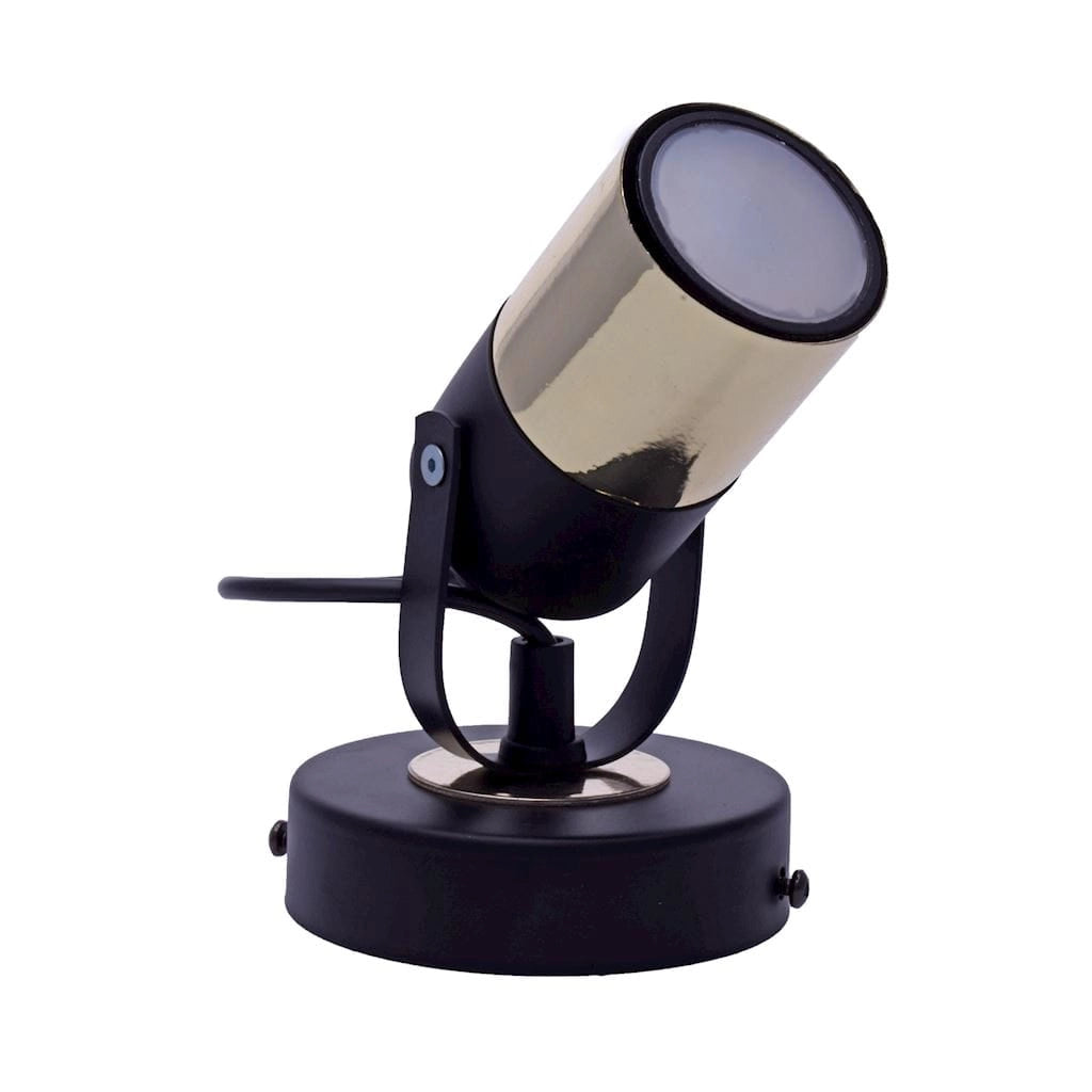 Applique Milagro Wilson MLP4850 GU10 35W nero oro metallo