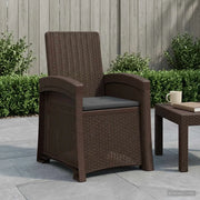 Sedia da giardino reclinabile effetto rattan 8012005