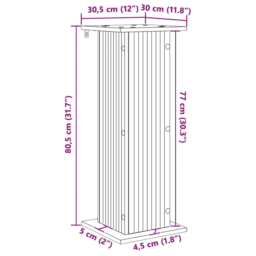 Supporto per piante | Sostegno per piante Grigio Sonoma 30,5 x 30 x 80,5 cm