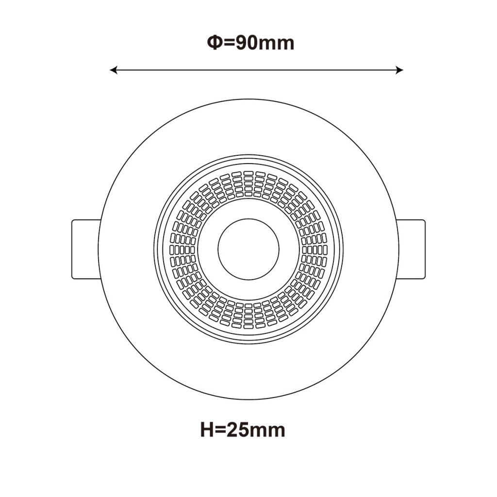 Faretto incasso orientabile bianco Ø9cm LED 7W CCT
