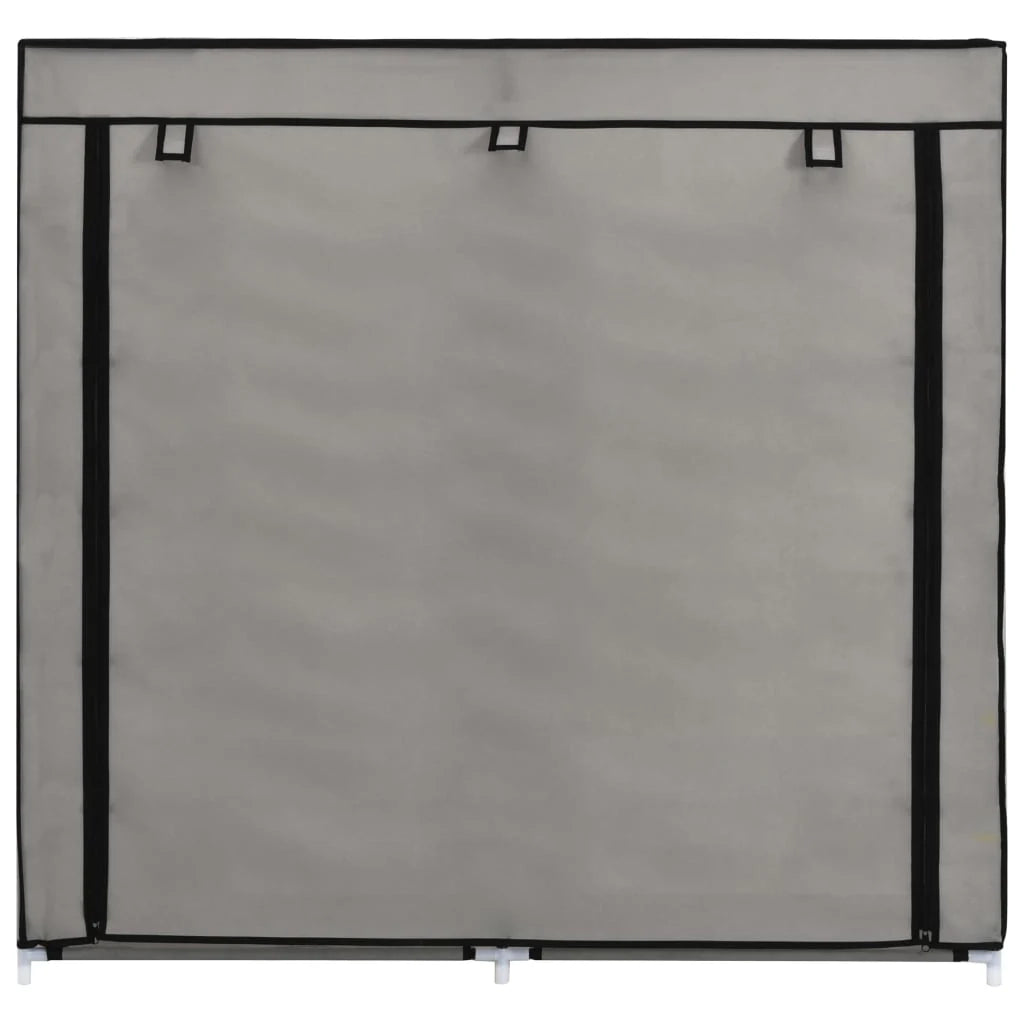 Scarpiera mobile contenitore per scarpe mobile per ingresso/corridoio/soggiorno con coperchio 115 x 28 x 110 cm tessuto grigio 02_0021409
