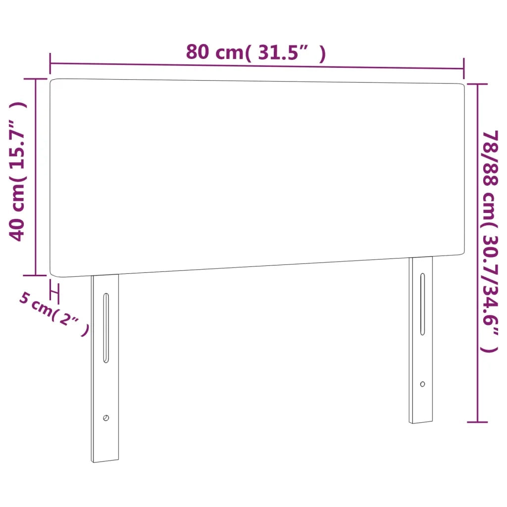 Testiera Rosa 80x5x78/88 cm in Velluto 345743