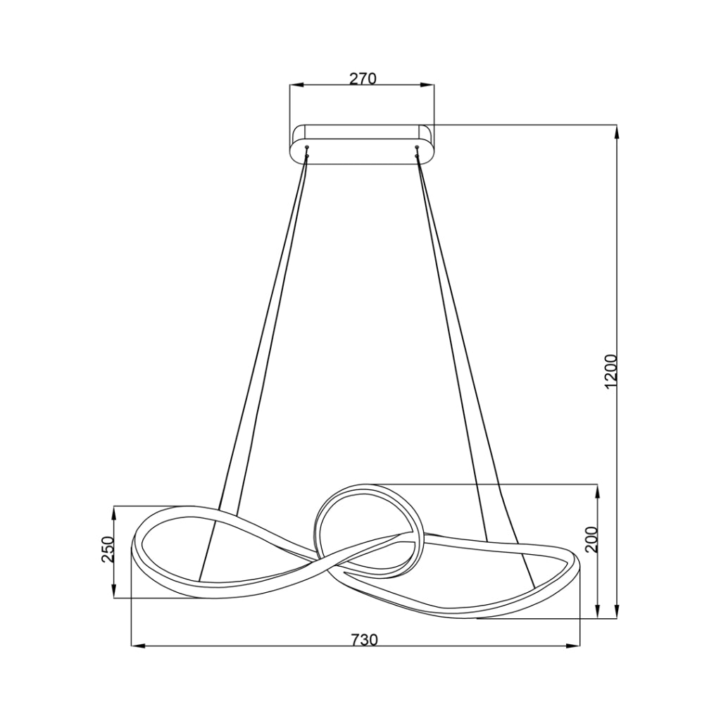Lampada a sospensione moderna LED Marco nera 42W 4000K Milagro