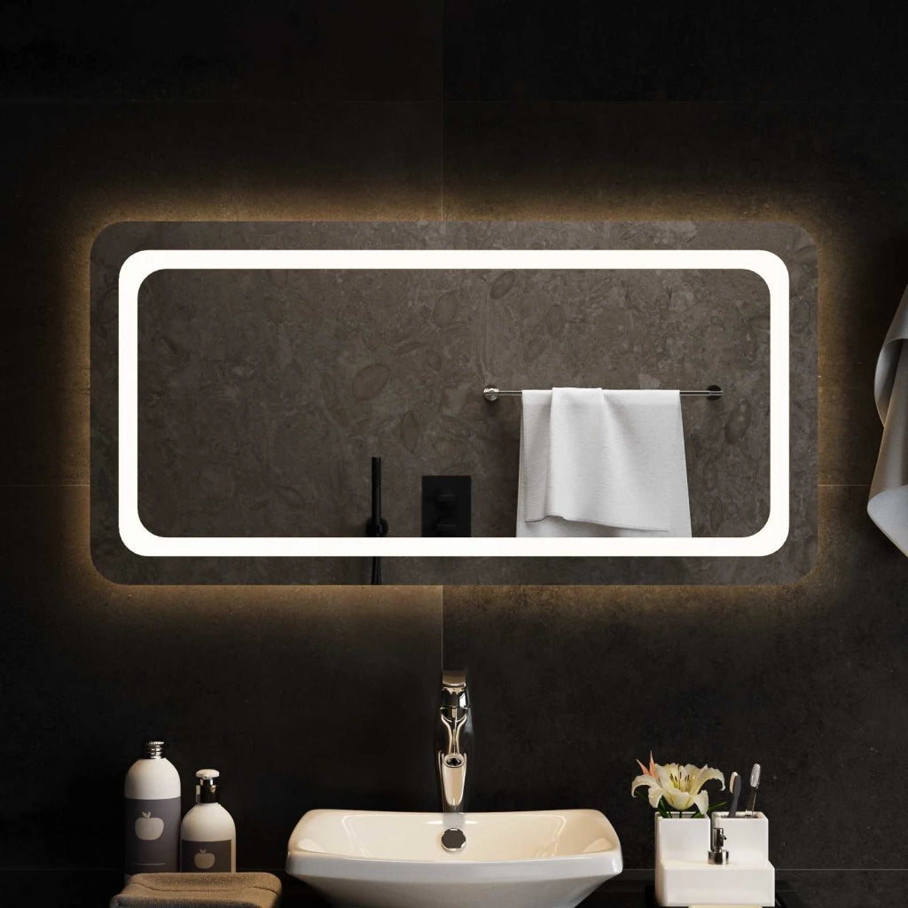 Specchio da bagno LED Trasparente 100 x 50 cm vetro temperato 42045842