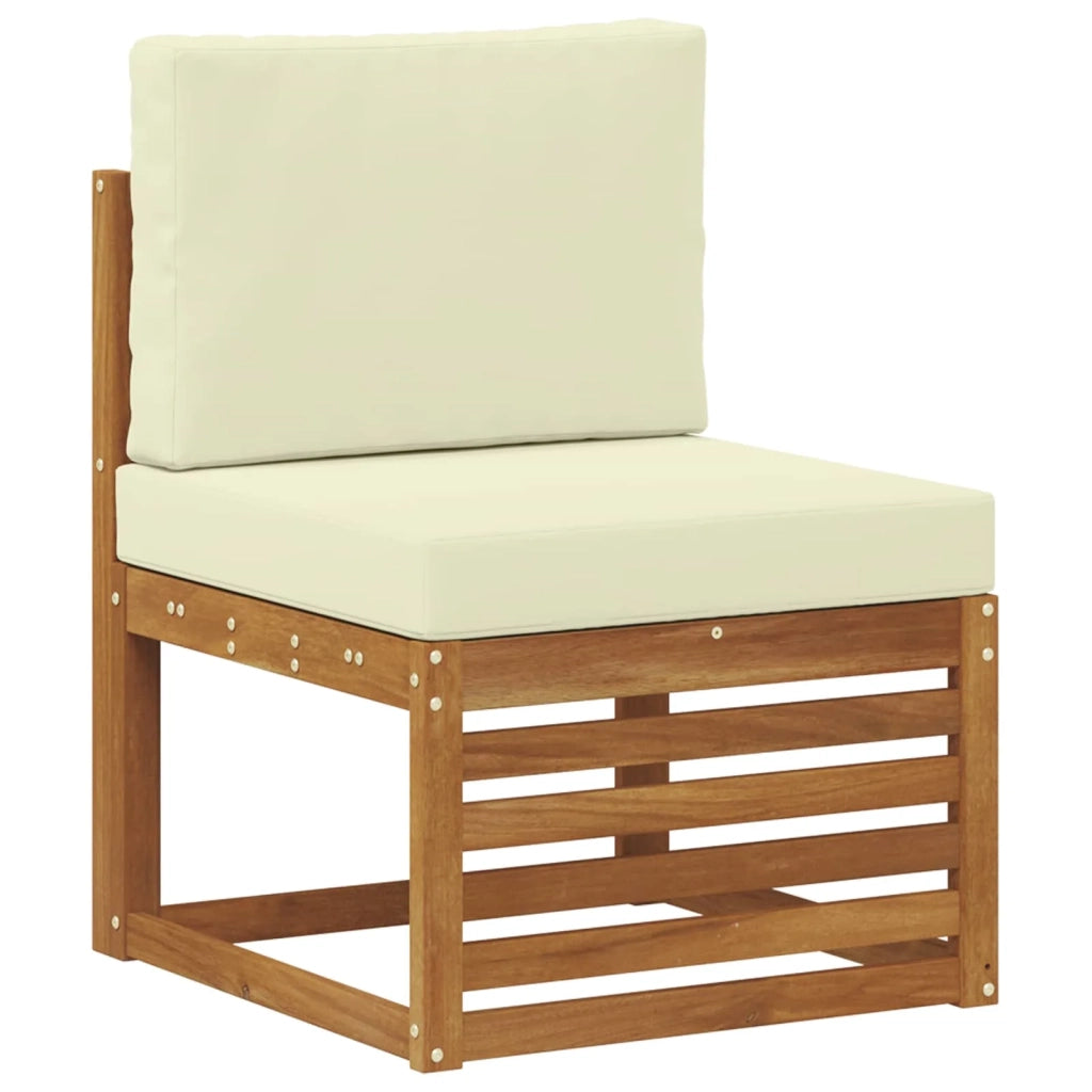 Set di divani da esterno con cuscino 3 pcs Naturale e Crema 3372955